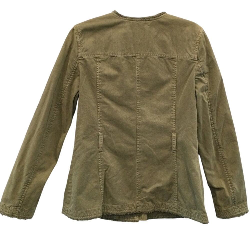Banana Republic Military Jacket Womens Size S Green Khaki Safari Cotton Utility - Picture 4 of 11